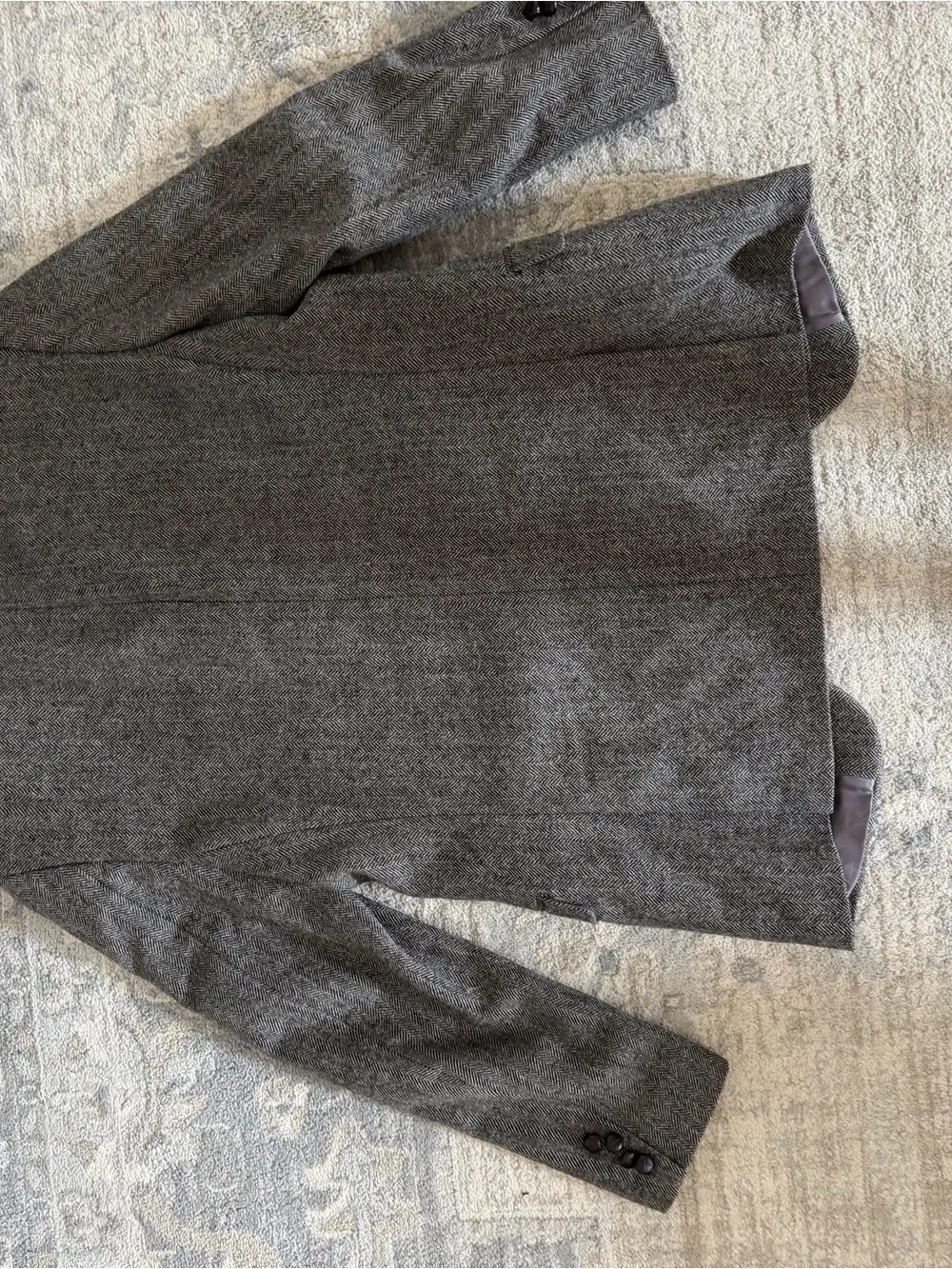 Lauren Ralph Lauren Black Label SLIM Fit Gray Herringbone Wool Sport Coat